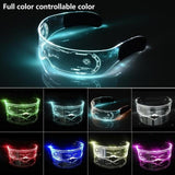 LED Glasses EL Wire Neon Party Luminous LED Glasses Light Up Glasses Rave Costume Party Decor DJ SunGlasses Halloween Decoration1209