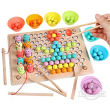 Montessori Toys Educational Wooden Toys for Kids Babies Montessori Toys Board Math Fishing Game Montessori Toys for 1 2 3 Years