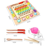 Montessori Toys Educational Wooden Toys for Kids Babies Montessori Toys Board Math Fishing Game Montessori Toys for 1 2 3 Years