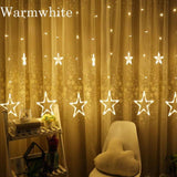 Christmas Lights Indoor/Outdoor EU220V/US110V Fairy lights Moon Star Lamp LED String Decoration for home Party Holiday lighting1119