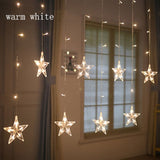 Christmas Lights Indoor/Outdoor EU220V/US110V Fairy lights Moon Star Lamp LED String Decoration for home Party Holiday lighting