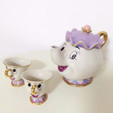 New Cartoon  Teapot Mug Mrs Potts Chip Tea Pot Cup One Set Lovely Christmas Gift Fast Post