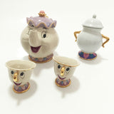 New Cartoon  Teapot Mug Mrs Potts Chip Tea Pot Cup One Set Lovely Christmas Gift Fast Post