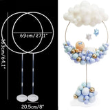 Cifeeo 2Sets Adult kids birthday party Balloon column stand Wedding arch decoration Baby shower 100pcs Latex globos for Number ballons