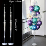 7 /11/19tubes Balloon Holder Column Balloons Stand Stick Balons Birthday Party Decorations Kids Wedding Christmas Decor Supplies