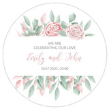 96pcs 4.5cm Customized Add Your Names  Wedding Stickers Invitations Seals Candy Favors Gift Boxes Paper Labels Adhesive