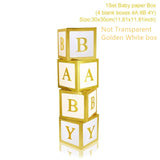 Baby Shower Boy Girl Transparent Box Baby Shower Decoration Baby Christening Birthday Party Decor Balloon Box Baby Shower Gift