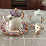 New Cartoon  Teapot Mug Mrs Potts Chip Tea Pot Cup One Set Lovely Christmas Gift Fast Post