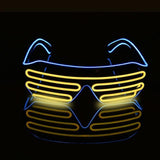 LED Glasses EL Wire Neon Party Luminous LED Glasses Light Up Glasses Rave Costume Party Decor DJ SunGlasses Halloween Decoration1209