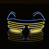 LED Glasses EL Wire Neon Party Luminous LED Glasses Light Up Glasses Rave Costume Party Decor DJ SunGlasses Halloween Decoration1119