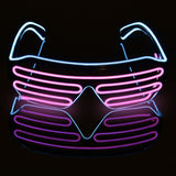 Cifeeo LED Glasses EL Wire Neon Party Luminous LED Glasses Light Up Glasses Rave Costume Party Decor DJ SunGlasses Halloween Decoration