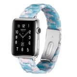 Resin Watch Band For Apple Watch 6 5 4 3 2 44mm 40mm transparent strap Bracelet For iWatch Band Replacement Series 6 5 4 3 38 42