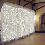 3m 100/200/300 LED Curtain String Light Flash Garland Rustic Wedding Party Decoration Table Bridal Shower Bachelorette Home Gift